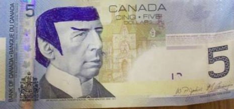150307 Spocking Bank of Canada Dollar Bills