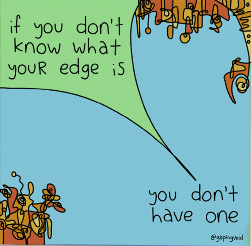 If You Don't Know What Your Edge Is You Don't Have One _GapingVoid