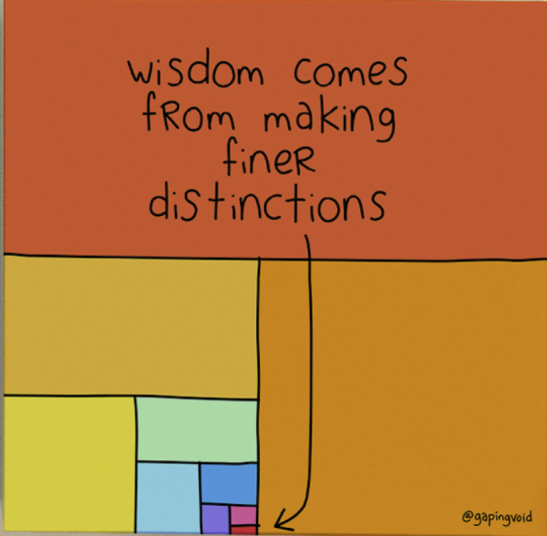Wisdom Comes From Making Finer Distinctions_GapingVoid
