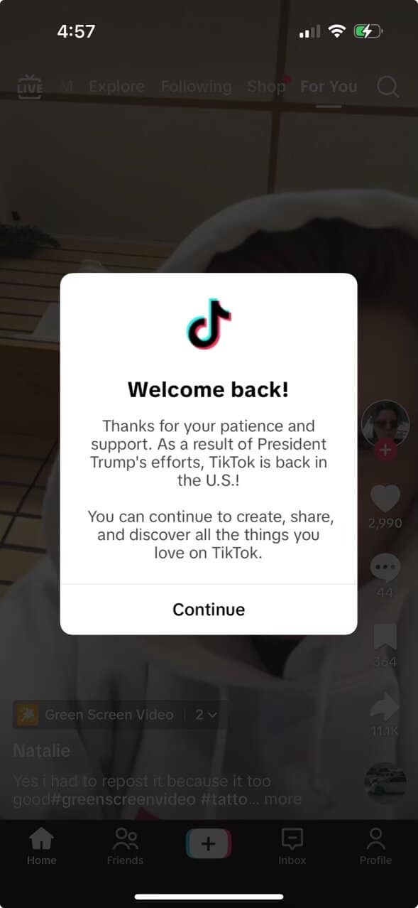 20250119  TikTok Back