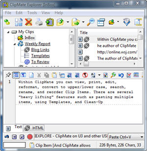 ClipMate Window
