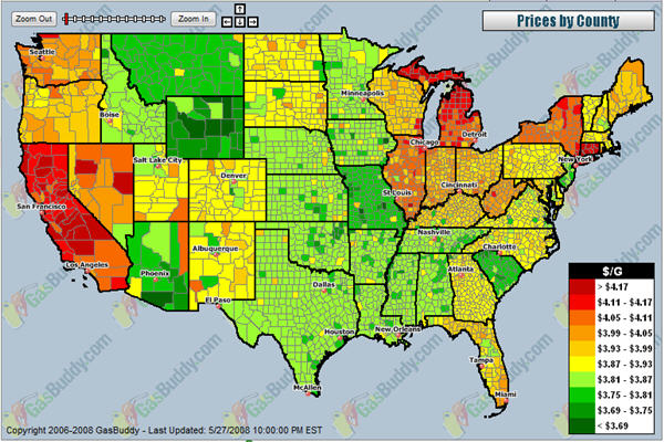 GasBuddy Price Heatmap