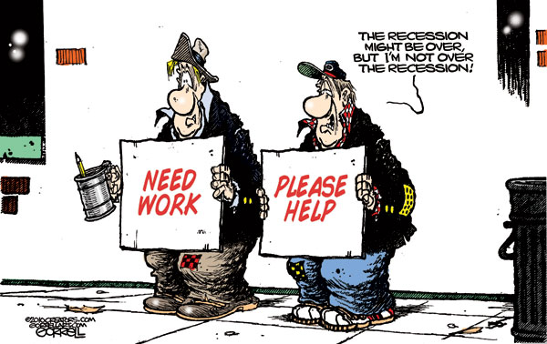 100925 Not Over the Recession Cartoon - Gorrell