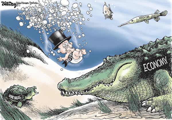 110109 2011 Hold Your Breath - Cartoon By Bill Day