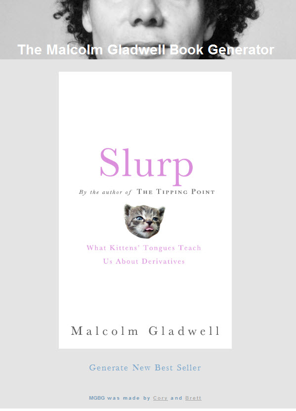 110311 Gladwell New Best Seller