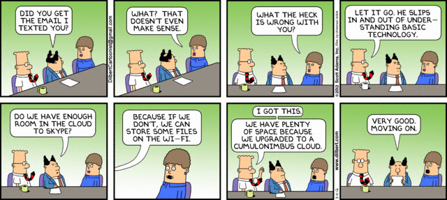 120519 Dilbert re Tech Savvy 120311 strip